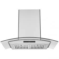 Hotte de Cuisine Murale Convertible 30" / 600 CFM en Verre et Acier Inoxydable Ancona ( AN-1124 )