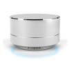 Mini haut parleur Bluetooth avec lumi&egrave;re DEL int&eacute;gr&eacute;e Argent * PRODUIT NEUF * BEGOLD ( BG-SPK01 )