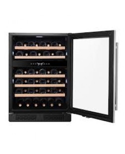 Refroidisseur &agrave; Vin &agrave; 2 Zones &agrave; Capacit&eacute; de 46 Bouteilles en Acier Inoxydable Brunetti ( CBWC462SS )