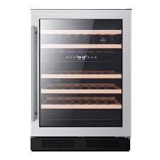 Refroidisseur &agrave; Vin &agrave; 2 Zones &agrave; Capacit&eacute; de 46 Bouteilles en Acier Inoxydable Brunetti ( CBWC462SS )