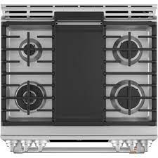 Cuisinière au Gaz Biénergie Encastrable à 6 brûleurs / Four à Convection Véritable de 5,7 pi³ / 30" en Acier Inoxydable Café ( CC2S900P2MS1 )