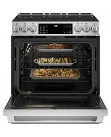 Cuisinière Électrique Encastrable à 5 Éléments / Four à Convection Véritable de 5,7 pi³ / 30" en Acier Inoxydable Café ( CCHS900P2MS1 )