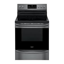 Cuisini&egrave;re &Eacute;lectrique 30" / 5.7 Pi&sup3; Convection Friteuse &agrave; Air en Acier Inoxydable Noir Frigidaire Gallery ( CGRE306CAD )