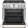 Cuisini&egrave;re Professionnelle Intelligente au Gaz de 36" / 6.2 Pi&sup3; &agrave; 6 Br&ucirc;leurs Cafe ( CGY366P4TW2 )