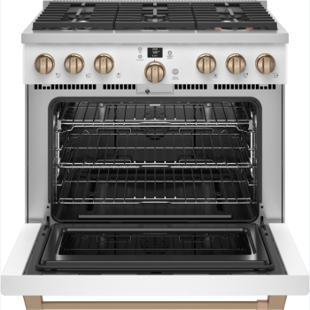 Cuisini&egrave;re Professionnelle Intelligente au Gaz de 36" / 6.2 Pi&sup3; &agrave; 6 Br&ucirc;leurs Cafe ( CGY366P4TW2 )