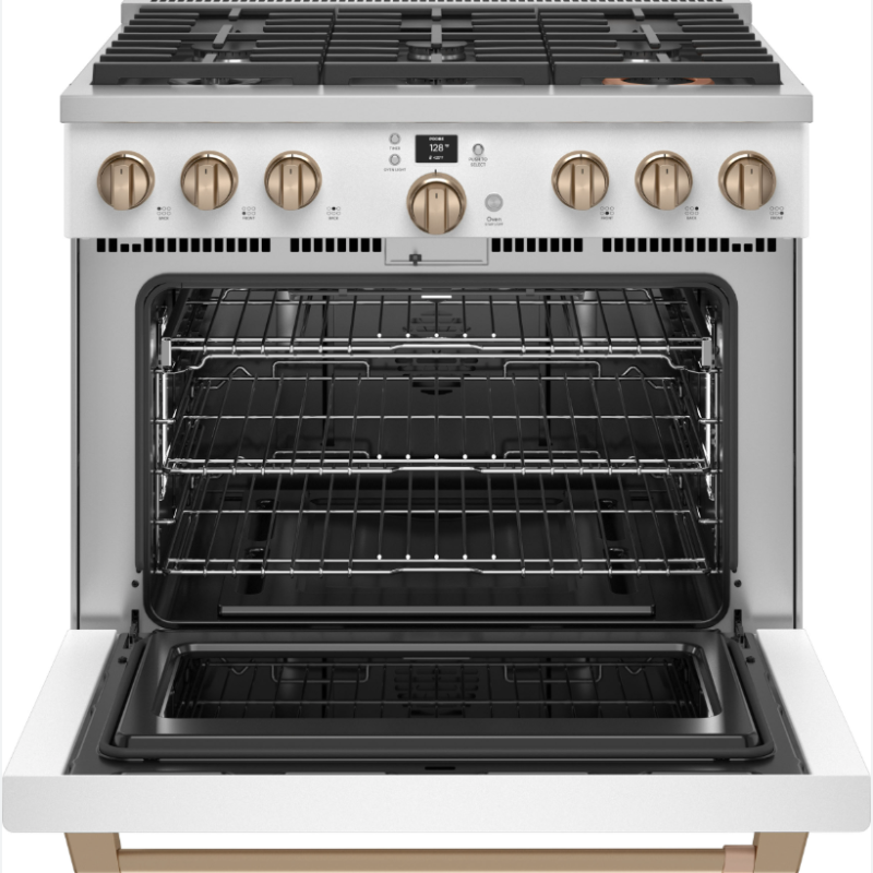 Cuisini&egrave;re Professionnelle Intelligente au Gaz de 36" / 6.2 Pi&sup3; &agrave; 6 Br&ucirc;leurs Cafe ( CGY366P4TW2 )