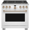 Cuisini&egrave;re Professionnelle Intelligente au Gaz de 36" / 6.2 Pi&sup3; &agrave; 6 Br&ucirc;leurs Cafe ( CGY366P4TW2 )