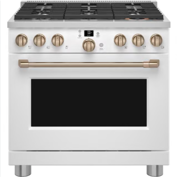 Cuisini&egrave;re Professionnelle Intelligente au Gaz de 36" / 6.2 Pi&sup3; &agrave; 6 Br&ucirc;leurs Cafe ( CGY366P4TW2 )