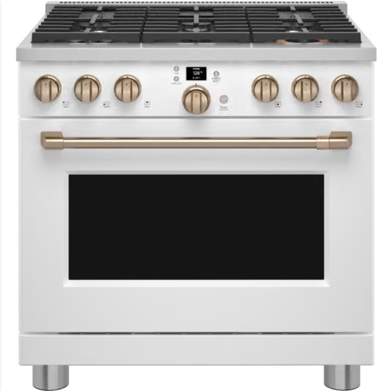 Cuisini&egrave;re Professionnelle Intelligente au Gaz de 36" / 6.2 Pi&sup3; &agrave; 6 Br&ucirc;leurs Cafe ( CGY366P4TW2 )