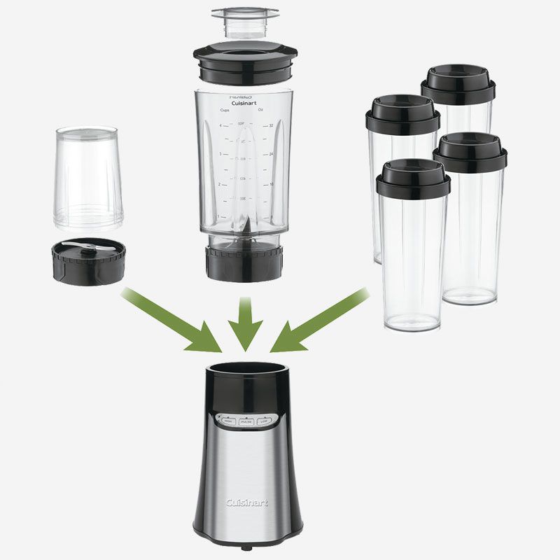 Syst&egrave;me de m&eacute;langeur - Hachoir compact et portatif de 15 morceaux Cuisinart ( CPB-300C )