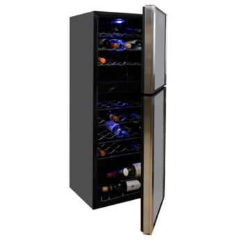 Cellier autonome de 45 bouteilles à deux températures Noir Koolatron ( WC45 )