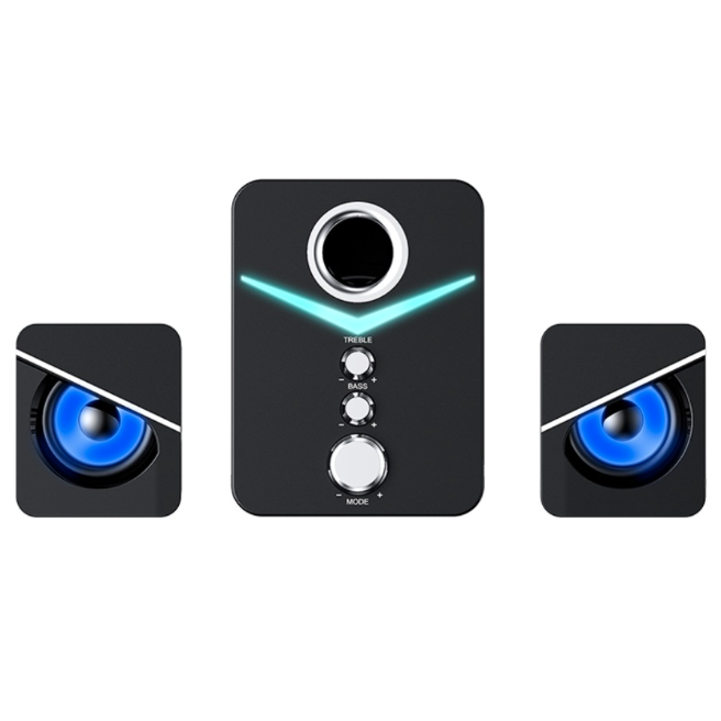 Mini Haut-Parleur avec Spectacle de Lumi&egrave;res LED Bluetooth / 2.1 CH avec Caisson d'Extr&ecirc;me Grave Sans-Fil *PRODUIT NEUF* Havit ( SF123BT )