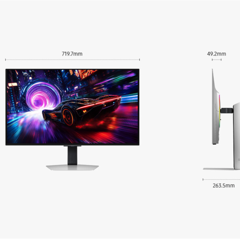 Moniteur de Jeu OLED 27" Ultra HD 4K 240 Hz 0,03 ms GTG FreeSync Argent&eacute; Odyssey Samsung ( LS27FG810SNXZA )