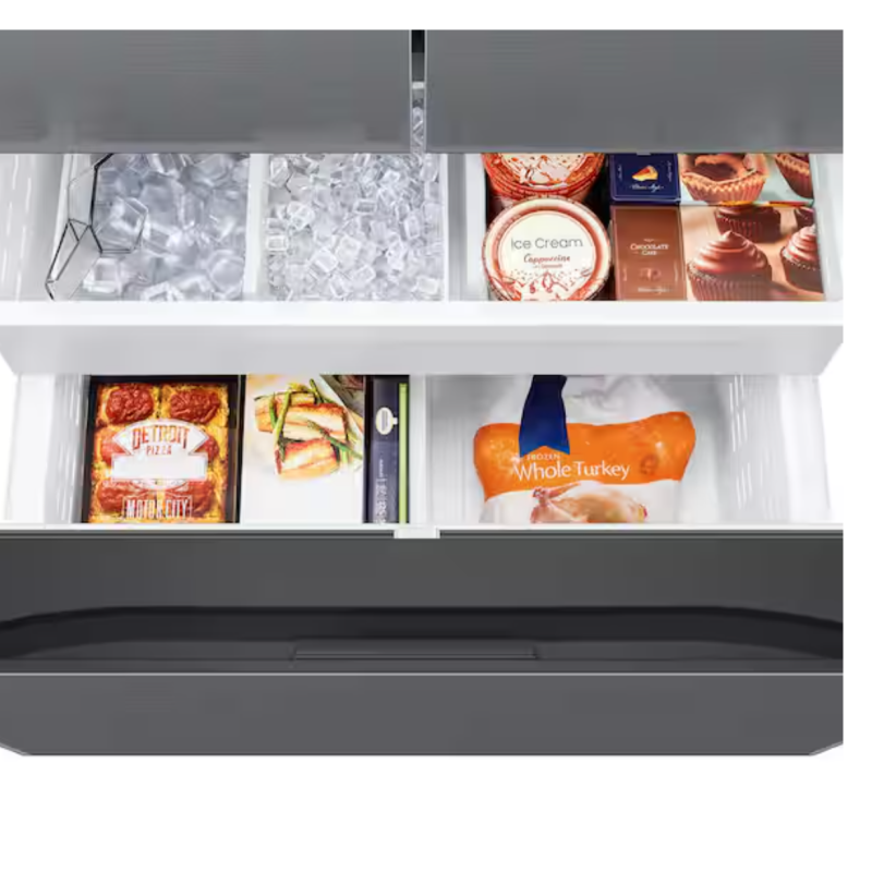 R&eacute;frig&eacute;rateur de 27 pi&sup3; / 36" &agrave; Profondeur de Comptoir avec Double Machine &agrave; Gla&ccedil;ons Automatique en Acier Inoxydable Samsung ( RF27CG5010S9AA )
