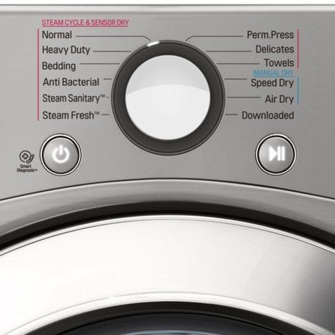 S&eacute;cheuse &agrave; vapeur &eacute;lectrique &agrave; grande capacit&eacute; de 7,4 pi&sup3; Acier Graphite de LG ( DLEX3700V )