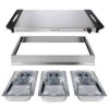 Service de buffets / R&eacute;chaud de Nourriture &agrave; 3 Contenants en Acier Inoxydable avec Plateau Chauffant Frigidaire ( EBFM315 )