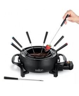 Service à Fondue Électrique avec Bol Anti-Adhésif de 2.8 Litres 1000W Noir *PRODUIT NEUF* Salton ( EF2086BK )