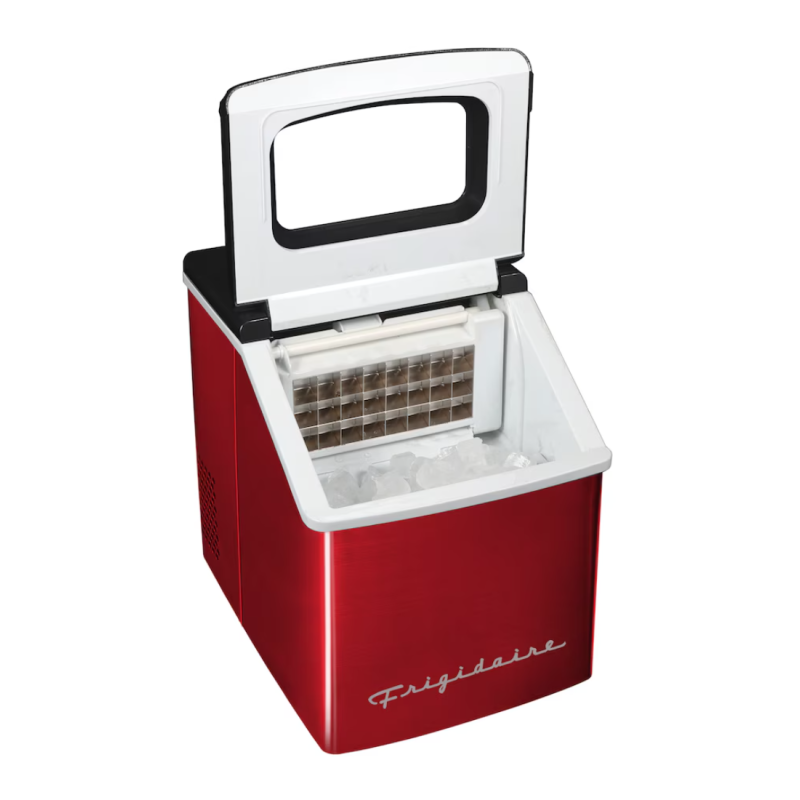 Machine &agrave; Gla&ccedil;ons Compacte de 40 lb Acier Inoxydable Rouge *PRODUIT NEUF* Frigidaire ( EFIC452-SSRED )