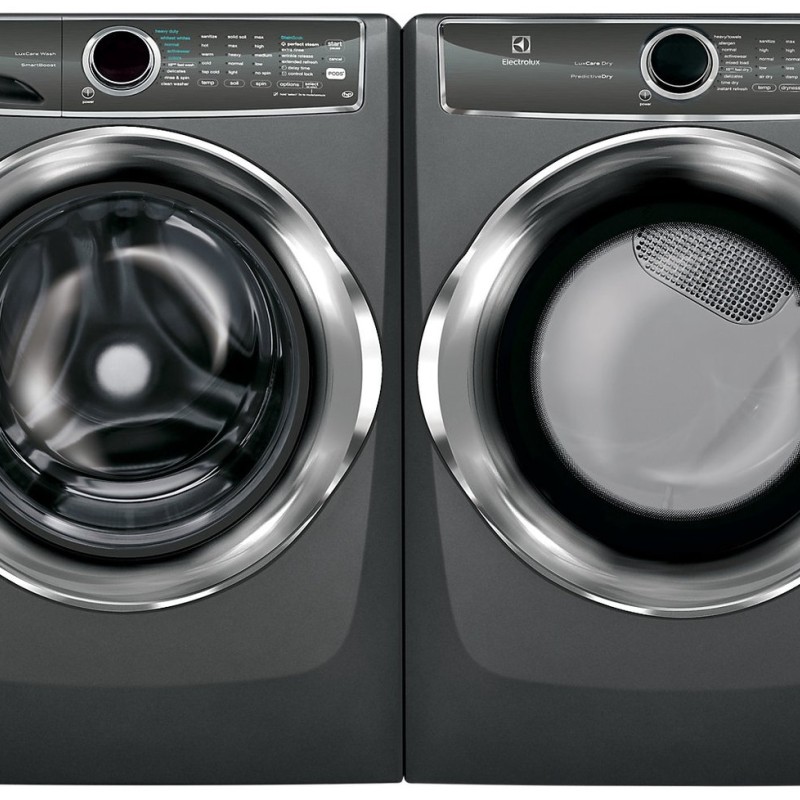 Ensemble Laveuse 5.1 pi&sup3; + S&eacute;cheuse &Agrave; Vapeur &Eacute;lectrique De 8 Pi&sup3; Titane *PRODUIT NEUF* Electrolux ( EFLS627UTT / EFMC627UTT )