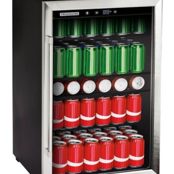 R&eacute;frig&eacute;rateur de bar autonome de 4,4 pi&sup3; / 126 can. Noir & Acier Inoxydable Frigidaire ( EFMIS155 )
