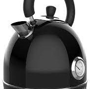 Bouilloire Retro 1,7 L avec Thermom&egrave;tre Noir Frigidaire ( EKET125-BLACK )