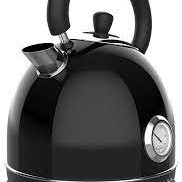 Bouilloire Retro 1,7 L avec Thermom&egrave;tre Noir Frigidaire ( EKET125-BLACK )