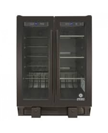 Refroidisseur à Vin et à Boissons à Deux Zones à Écran Tactile de 24" avec Portes Françaises Butler Series Vinotemp ( EL-BWC102-02 )