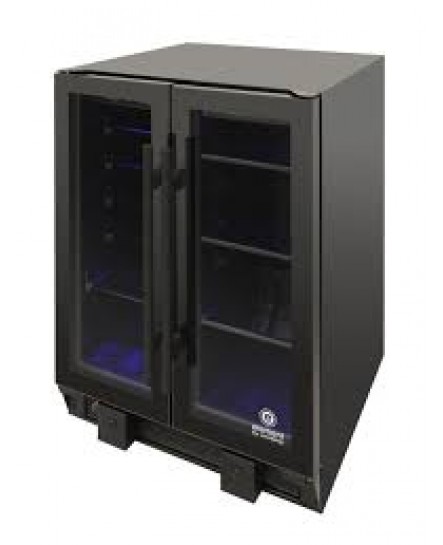 Refroidisseur à Vin et à Boissons à Deux Zones à Écran Tactile de 24" avec Portes Françaises Butler Series Vinotemp ( EL-BWC102-02 )