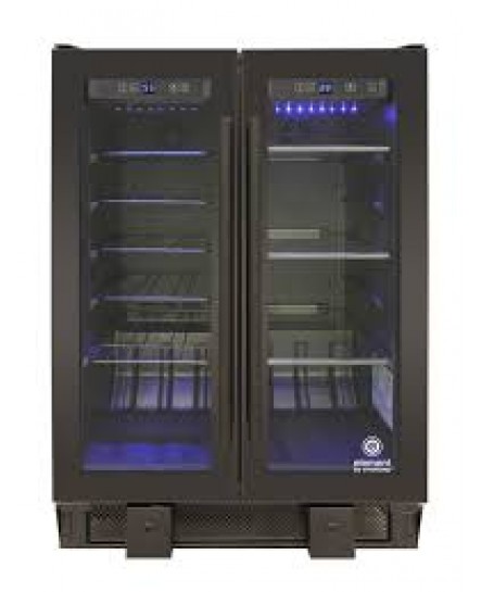 Refroidisseur à Vin et à Boissons à Deux Zones à Écran Tactile de 24" avec Portes Françaises Butler Series Vinotemp ( EL-BWC102-02 )