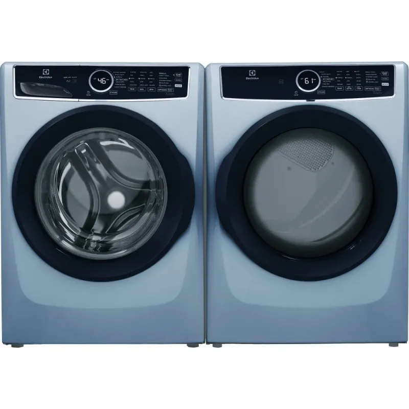 Ensemble Laveuse &agrave; Chargement Frontal de 5,2 Pi&sup3; + S&eacute;cheuse &Eacute;lectrique de 8,0 Pi&sup3; en Bleu Glacier *PRODUIT NEUF* Electrolux ( ELFW7437AG / ELFE743CAG )