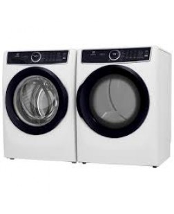 Ensemble Laveuse à Chargement Frontal De 5.2 Pi³ + Sécheuse Électrique De 8.0 Pi³ Blanche Electrolux ( ELFW7626BW / ELFE762CBW )