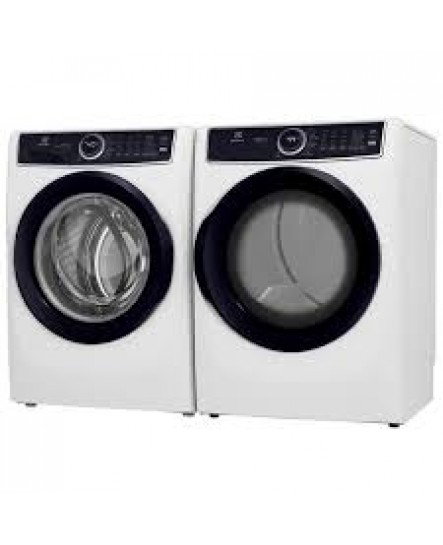 Ensemble Laveuse à Chargement Frontal De 5.2 Pi³ + Sécheuse Électrique De 8.0 Pi³ Blanche Electrolux ( ELFW7626BW / ELFE762CBW )