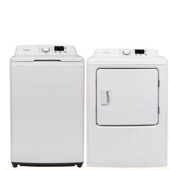 Ensemble Laveuse &Agrave; Chargement par le Haut De 4.5 Pi&sup3; Et S&eacute;cheuse &Eacute;lectrique De 7 Pi&sup3; Blanc Element ( ENTW4525EW-CA / ENTDE7027EW-CA )