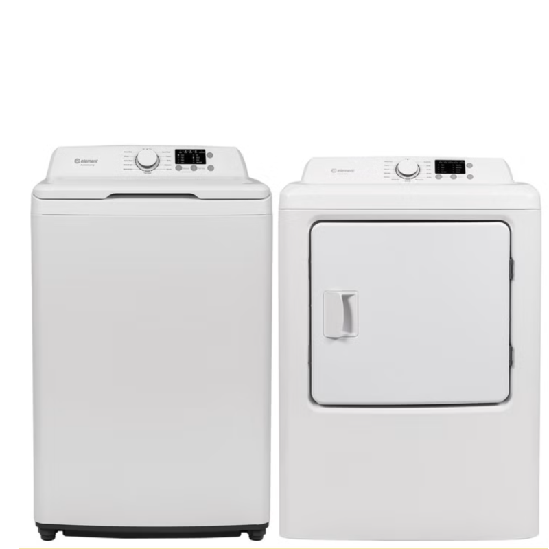 Ensemble Laveuse &Agrave; Chargement par le Haut De 4.5 Pi&sup3; Et S&eacute;cheuse &Eacute;lectrique De 7 Pi&sup3; Blanc Element ( ENTW4525EW-CA / ENTDE7027EW-CA )