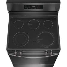 Cuisini&egrave;re &Eacute;lectrique Autonome &agrave; 5 &eacute;l&eacute;ments 5,3 pi&sup3; / 30" Convection et Friture &agrave; l'Air Acier Inoxydable Noir Frigidaire ( FCRE308CAD )