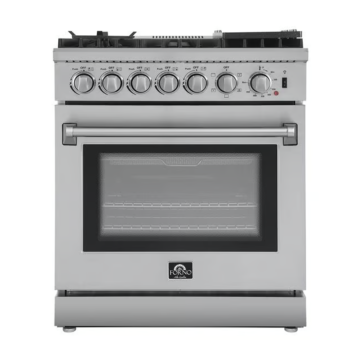 Cuisinière au Gaz Biénergie Autoportante de 30" / 4,32 pi³ en Acier Inoxydable Forno Lazio ( FFSGS6196-30 )