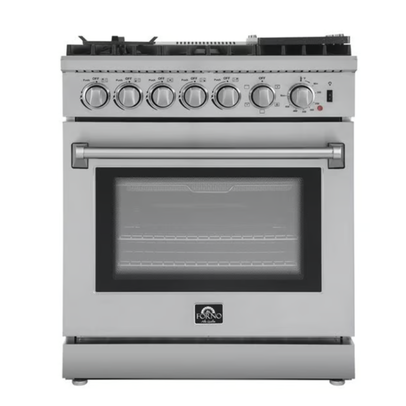 Cuisinière au Gaz Biénergie Autoportante de 30" / 4,32 pi³ en Acier Inoxydable Forno Lazio ( FFSGS6196-30 )