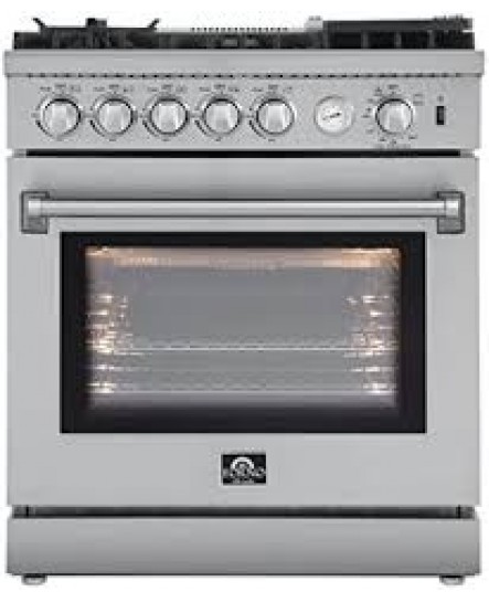 Cuisinière au Gaz à 5 Brûleurs de 4,32 pi³ en Acier Inoxydable Forno Lazio ( FFSGS6276-30 )