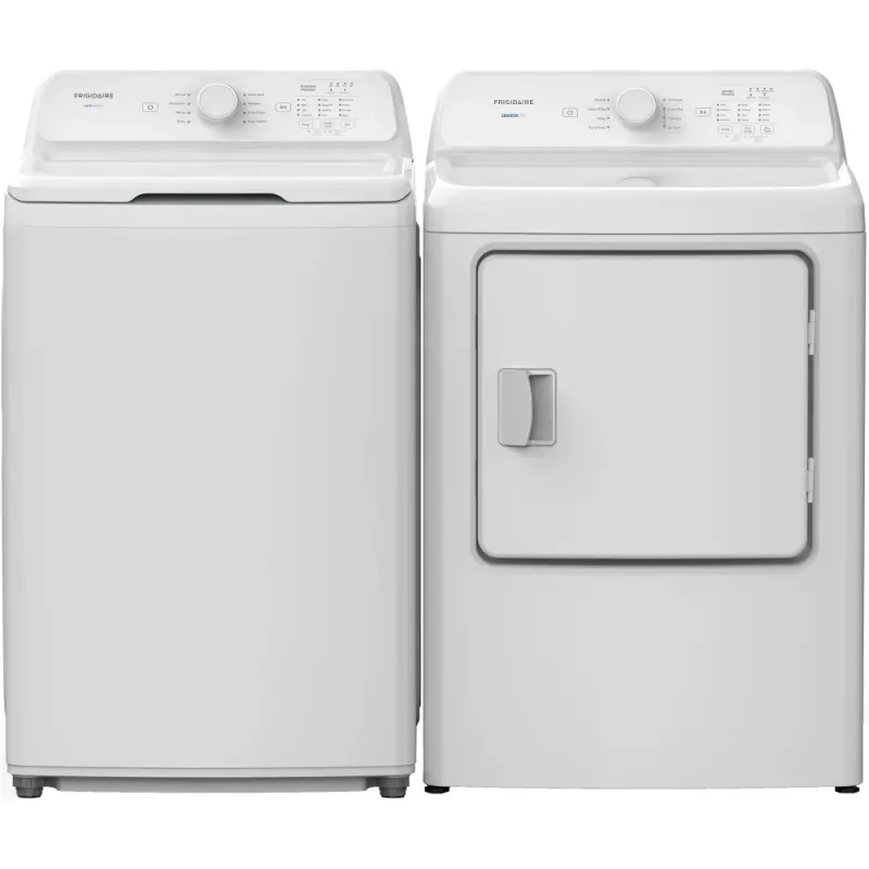 Ensemble Laveuse &agrave; Chargement Vertical de 4.7 pi&sup3; et S&eacute;cheuse de 7 pi&sup3; Blanche *PRODUIT NEUF* Frigidaire ( FLVW7000AW / FLVE700CAW )