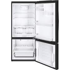 R&eacute;frig&eacute;rateur &agrave; cong&eacute;lateur en bas de 20,9 pi&sup3; / 30 po avec &Eacute;clairage DEL en Noir de GE ( GBE21AGKBB )