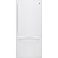 R&eacute;frig&eacute;rateur &agrave; cong&eacute;lateur en bas de 20,9 pi&sup3; / 30 po avec &Eacute;clairage DEL en Blanc de GE ( GBE21AGKWW )