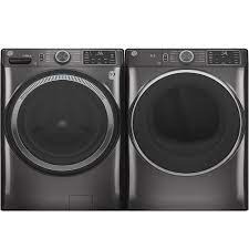 Ensemble Laveuse &agrave; Chargement Frontal De 5.5 Pi&sup3; *PRODUIT NEUF* + S&eacute;cheuse &Eacute;lectrique De 7.8 Pi&sup3; Gris Diamant GE ( GFW550SMNDG / GFD55ESMNDG )