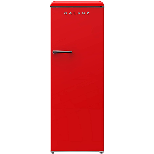 Cong&eacute;lateur ou R&eacute;frig&eacute;rateur Vertical Convertible de 24" / 11 pi&sup3;  avec Commandes Num&eacute;riques Rouge Galanz ( GLF11URDG16 )