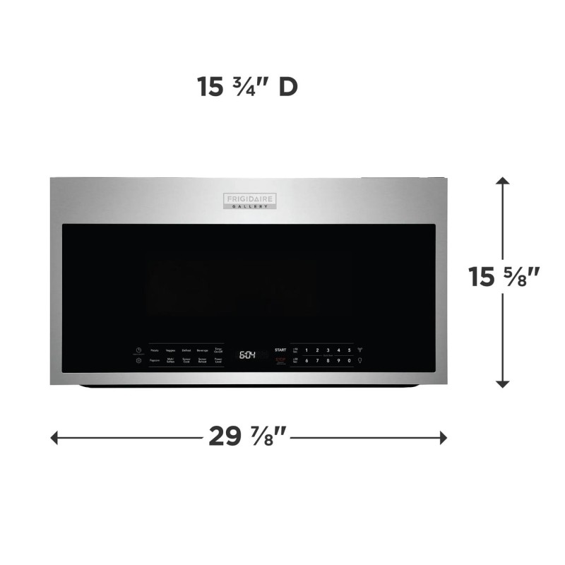 Four &agrave; Micro-Ondes Hotte de 1,9 Pi&sup3; / 400 CFM en Acier Inoxydable Frigidaire Gallery ( GMOS1964AF )