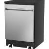 Lave-vaisselle Portatif de 24" / 54 dB Acier Inoxydable GE ( GPT225SSLSS )
