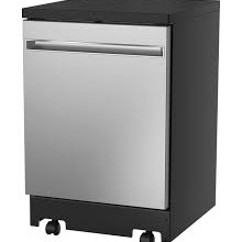 Lave-vaisselle Portatif de 24" / 54 dB Acier Inoxydable GE ( GPT225SSLSS )