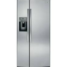 R&eacute;frig&eacute;rateur C&ocirc;te &agrave; C&ocirc;te 23 pi&sup3; / 33" avec Distributeur Eau et Gla&ccedil;ons *PRODUIT NEUF* GE ( GSS23GYPFS )