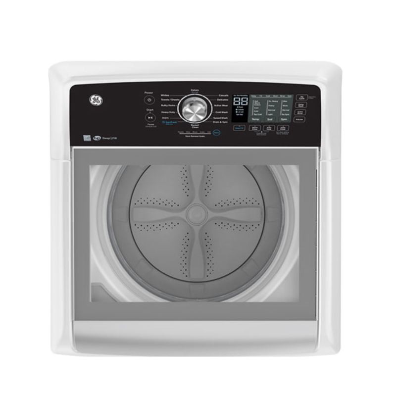 Laveuse à Chargement Vertical Infusor de 5,3 pi³ SaniFresh et Technologie Cold Plus Blanche GE ( GTW681BMRWS )