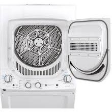 Laveuse Et S&eacute;cheuse au GAZ Superpos&eacute;es Blanc GE ( GUD24GSSMWW )