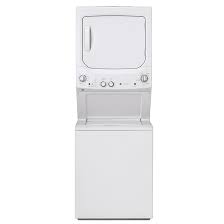 Buanderie Superpos&eacute;e Spacemaker Avec Laveuse Et S&eacute;cheuse &Eacute;lectrique Blanche GE ( GUD27ESMMWW )